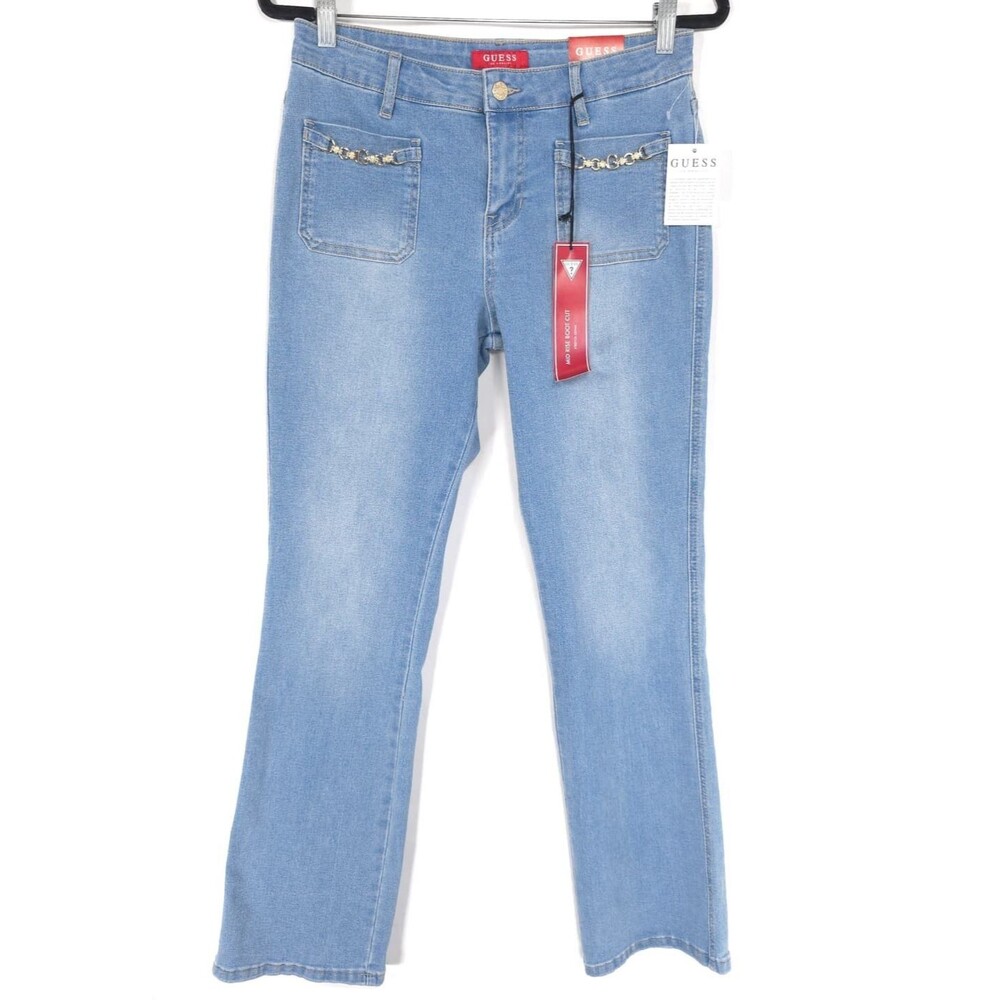 GUESS Womens New Jeans 29X31 Stretch Bootcut Mid Rise Flare R6GA3PD1507